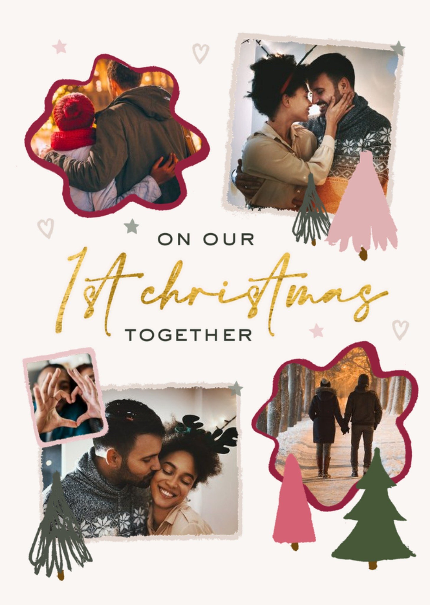 Moonpig On Our 1st Together Cute Christmas Photo Upload Card