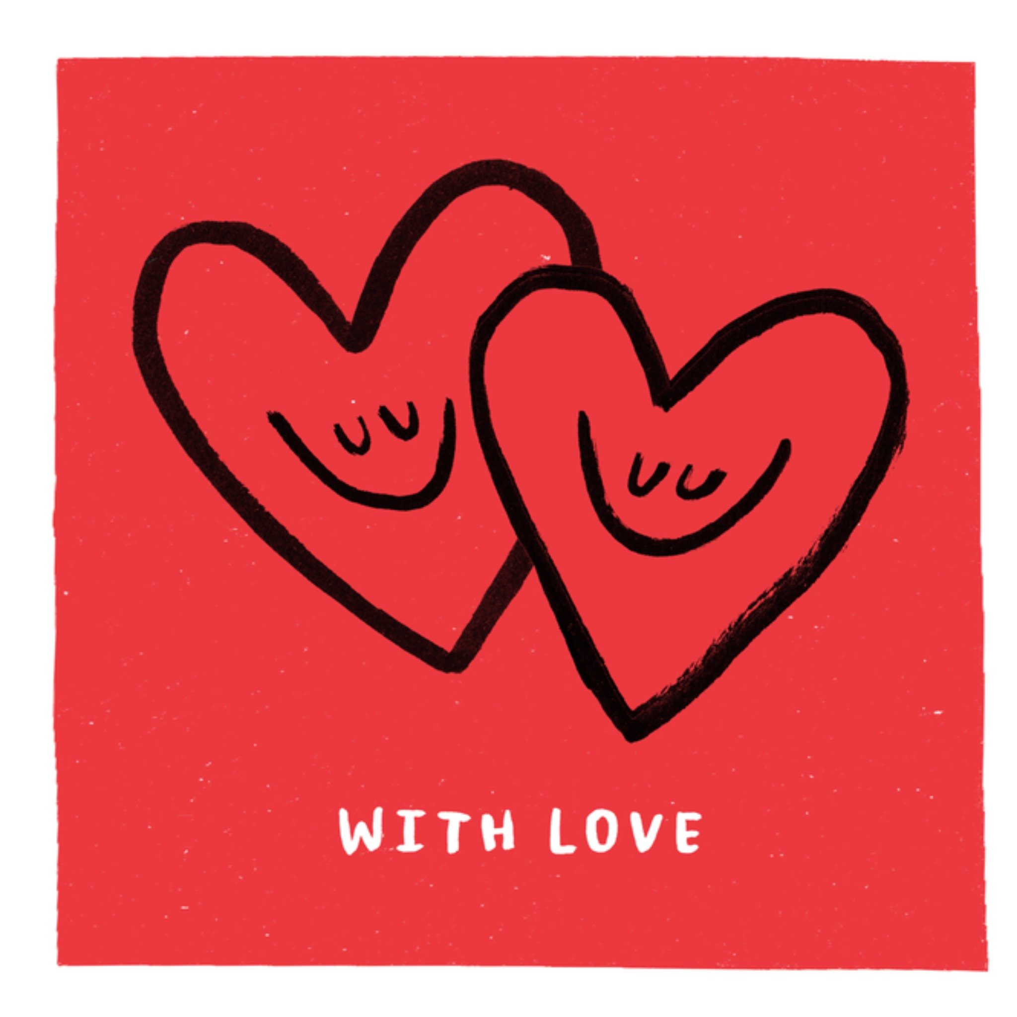 Moonpig Adam Pryce With Love Illustrated Hearts Card
