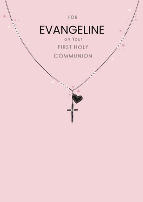 GUK Illustrated Necklace Customisable First Holy Communion Card