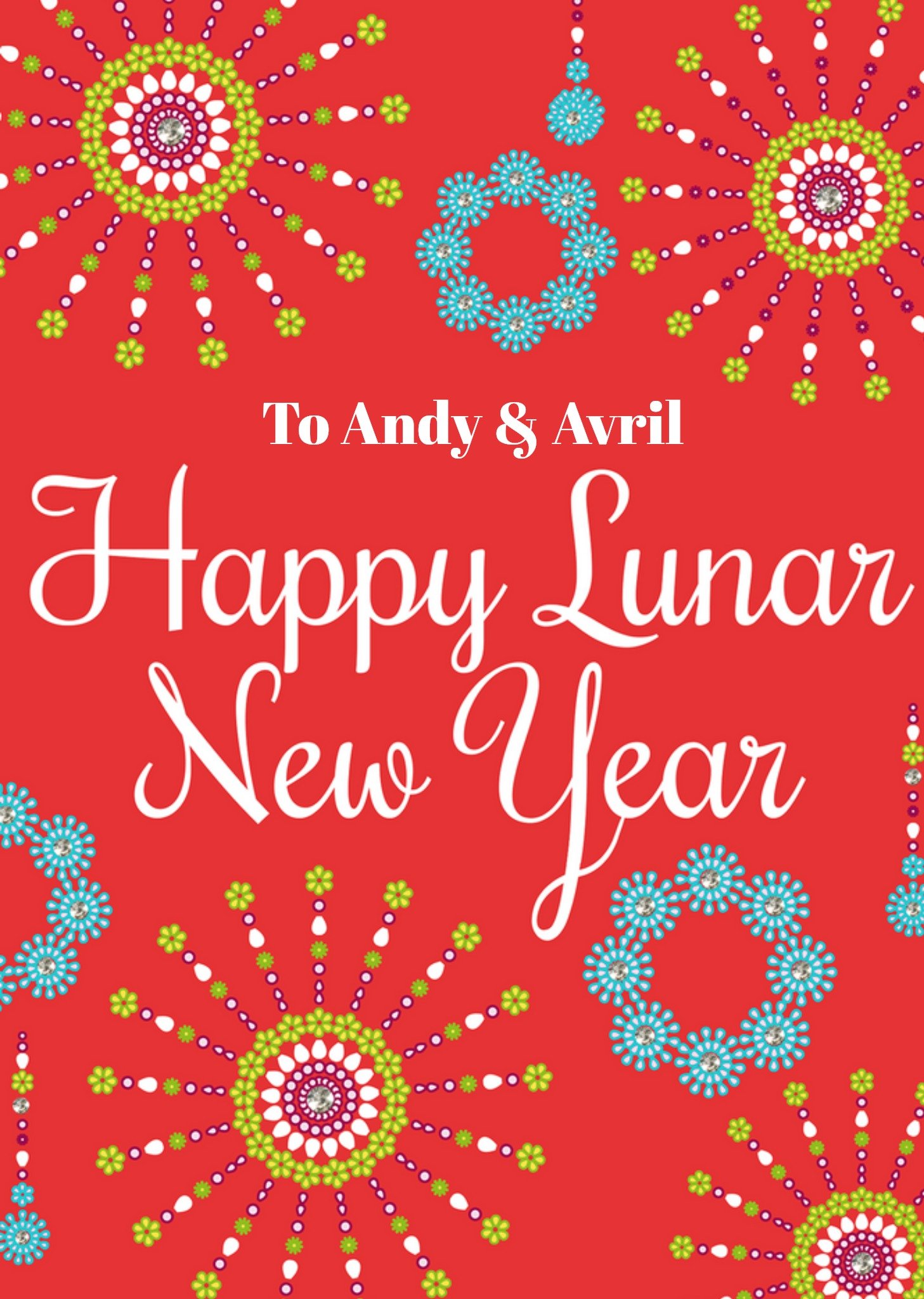 Eastern Print Studio Happy Lunar New Year Card, Large