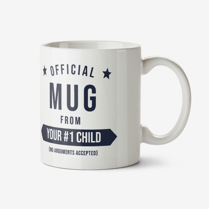 Official Mug From Your #1 Child Typographic Father's Day Mug