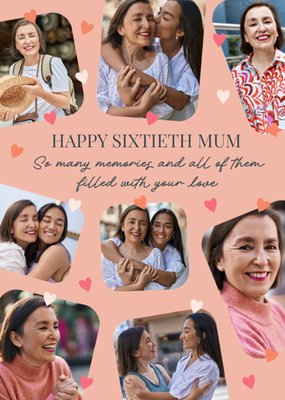 Happy Sixtieth Photo Upload Mum Birthday Card