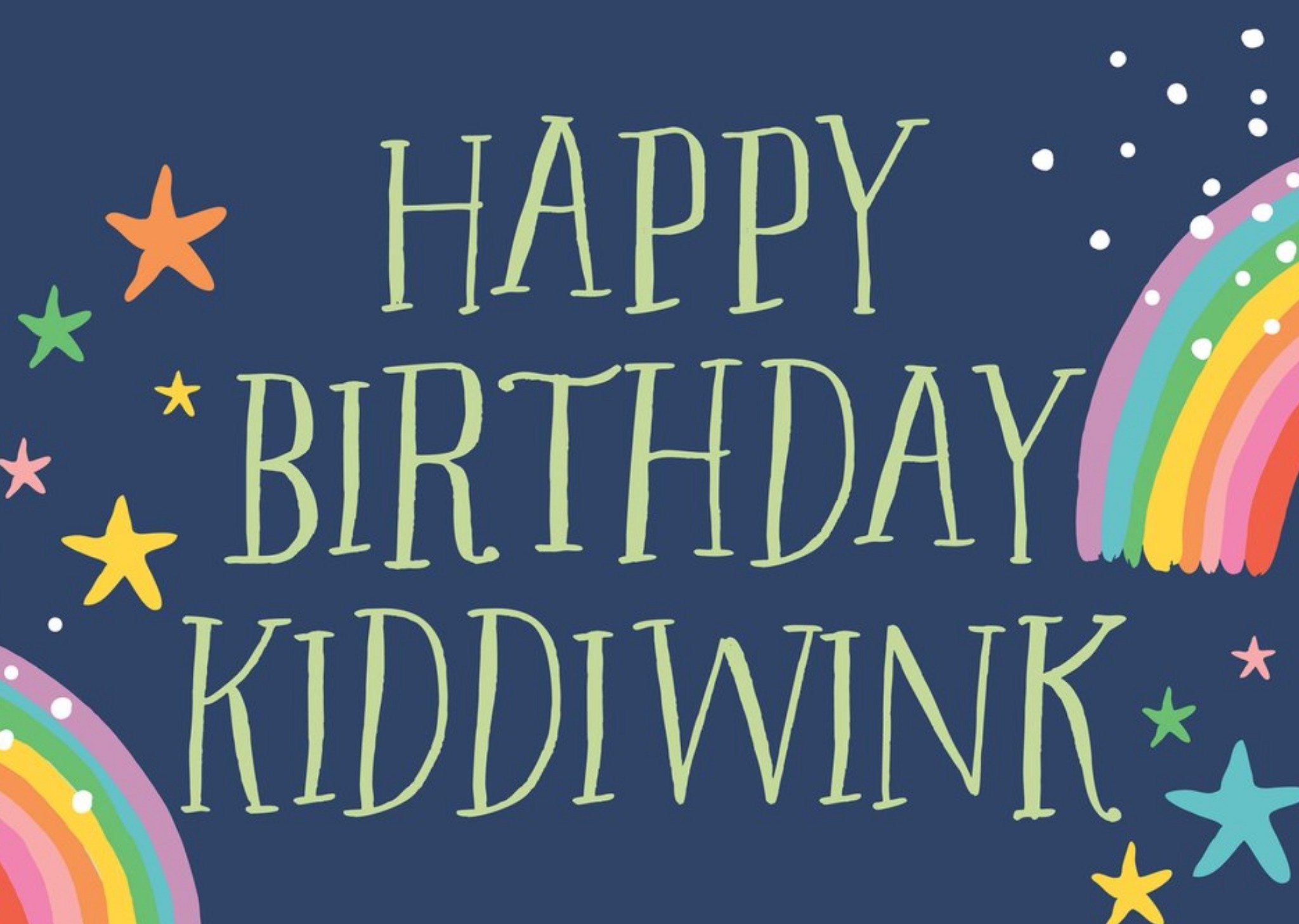 Moonpig Christie Williams Typographic Illustrated Rainbow Birthday Card