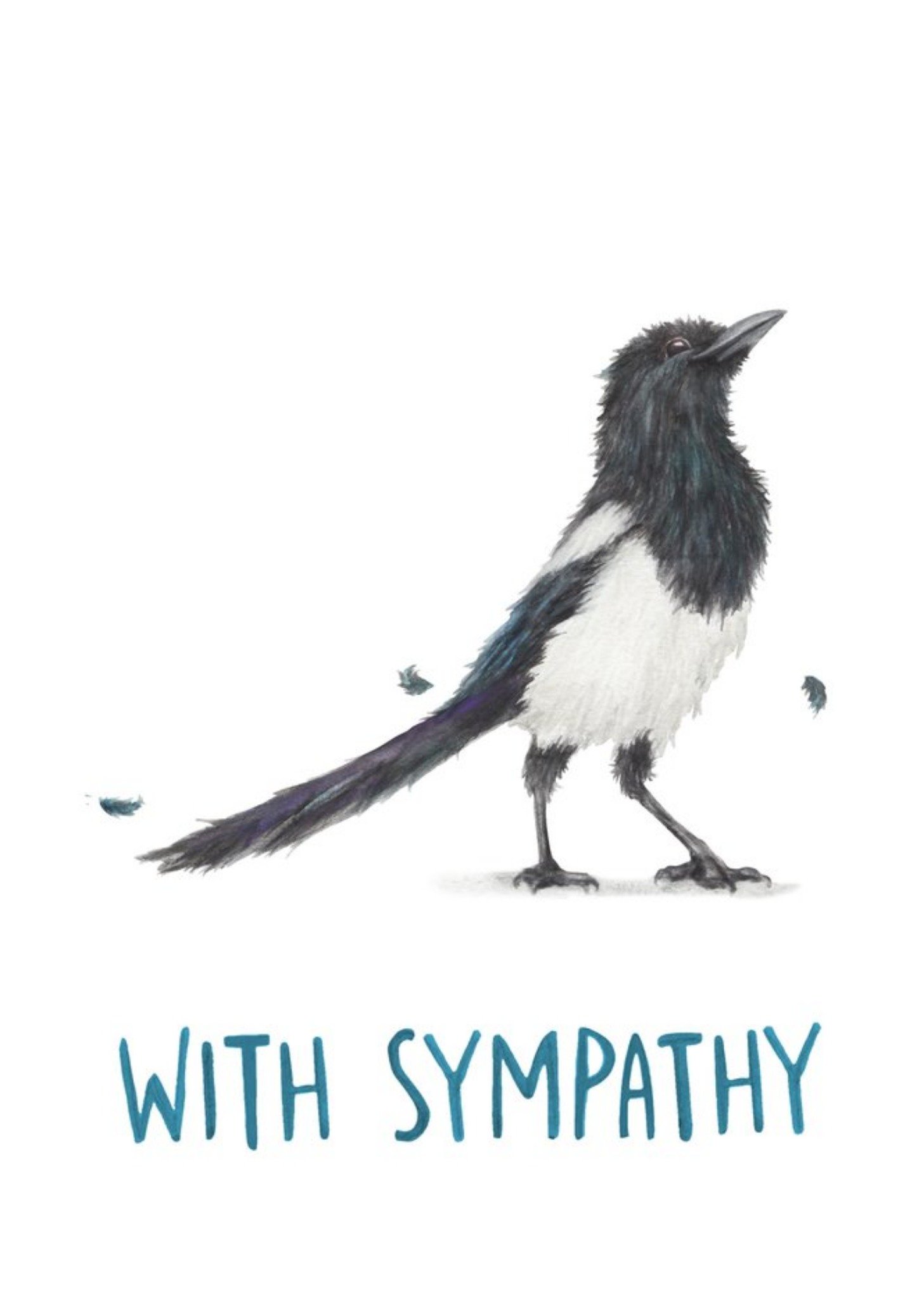 Moonpig Citrus Bunn Sorry Sympathy Magpie Thoughtful Card