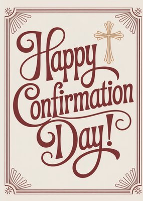 Happy Confirmation Day Typography Card