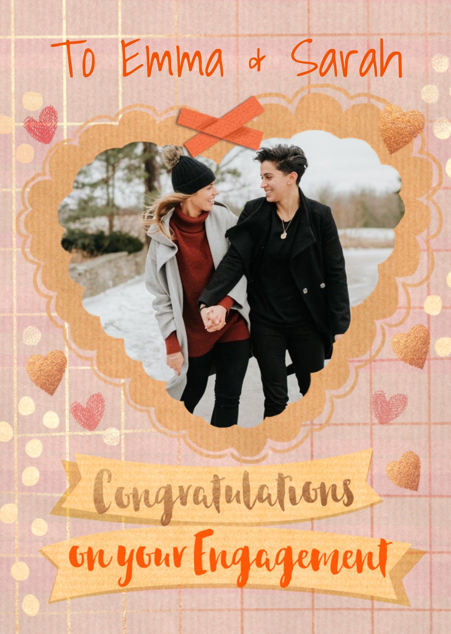 Moonpig Catherine Worsley Photo Upload Engagement Card