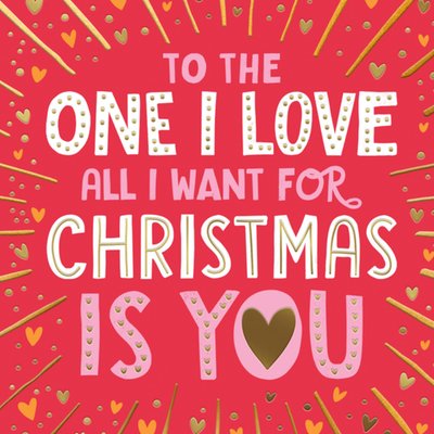 To The One I Love All I Want For Christmas Is You Card