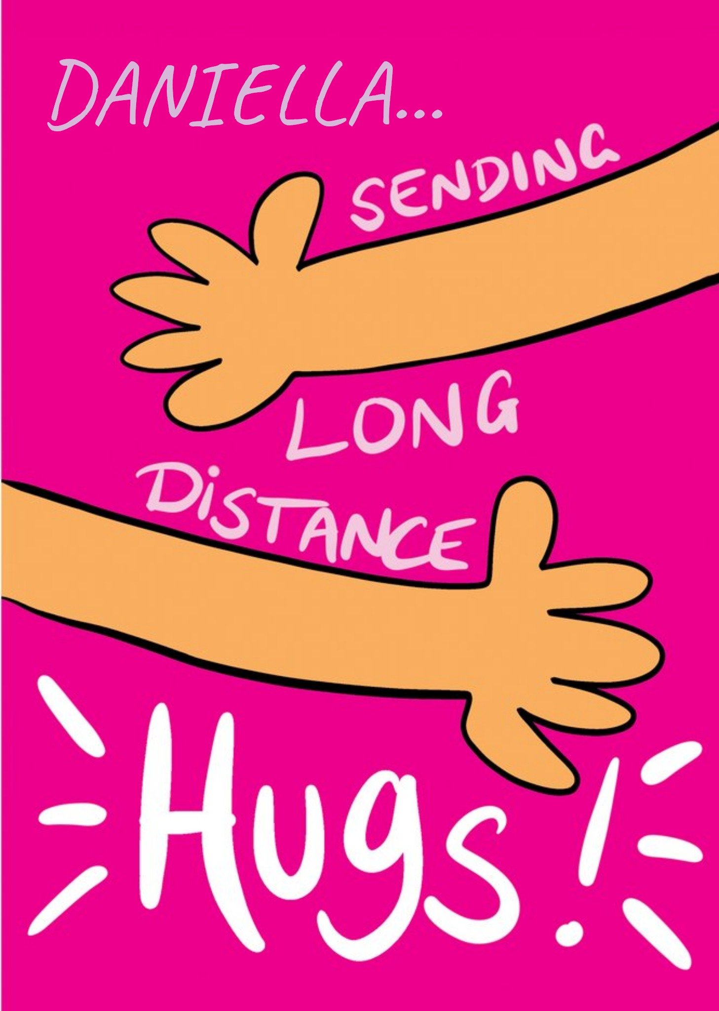 Moonpig Sending Long Distance Hugs Thinking Of You Birthday Card