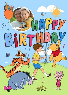 Happy Birthday Disney Winnie The Pooh & Friends Photo Upload Card