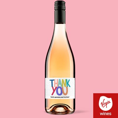 Virgin Wines Personalised Thank you Rose Wine 75cl