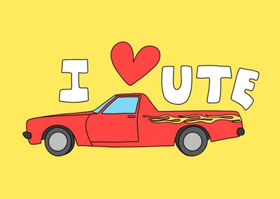 I Love Ute Card