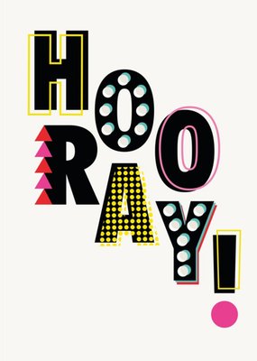 Retro Design Hooray Card