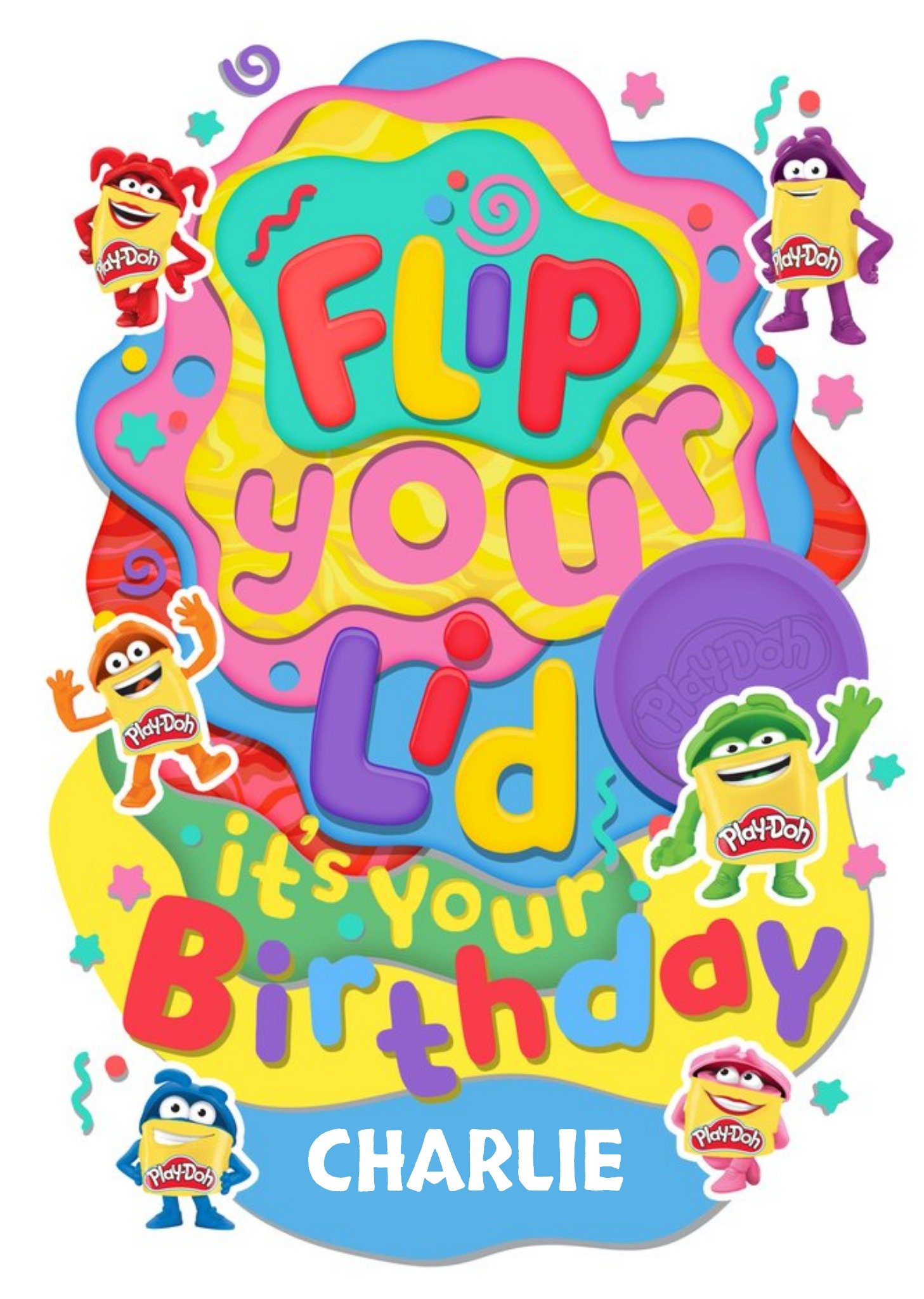 Moonpig Play Doh Fun Colourful Birthday Card By Hasbro