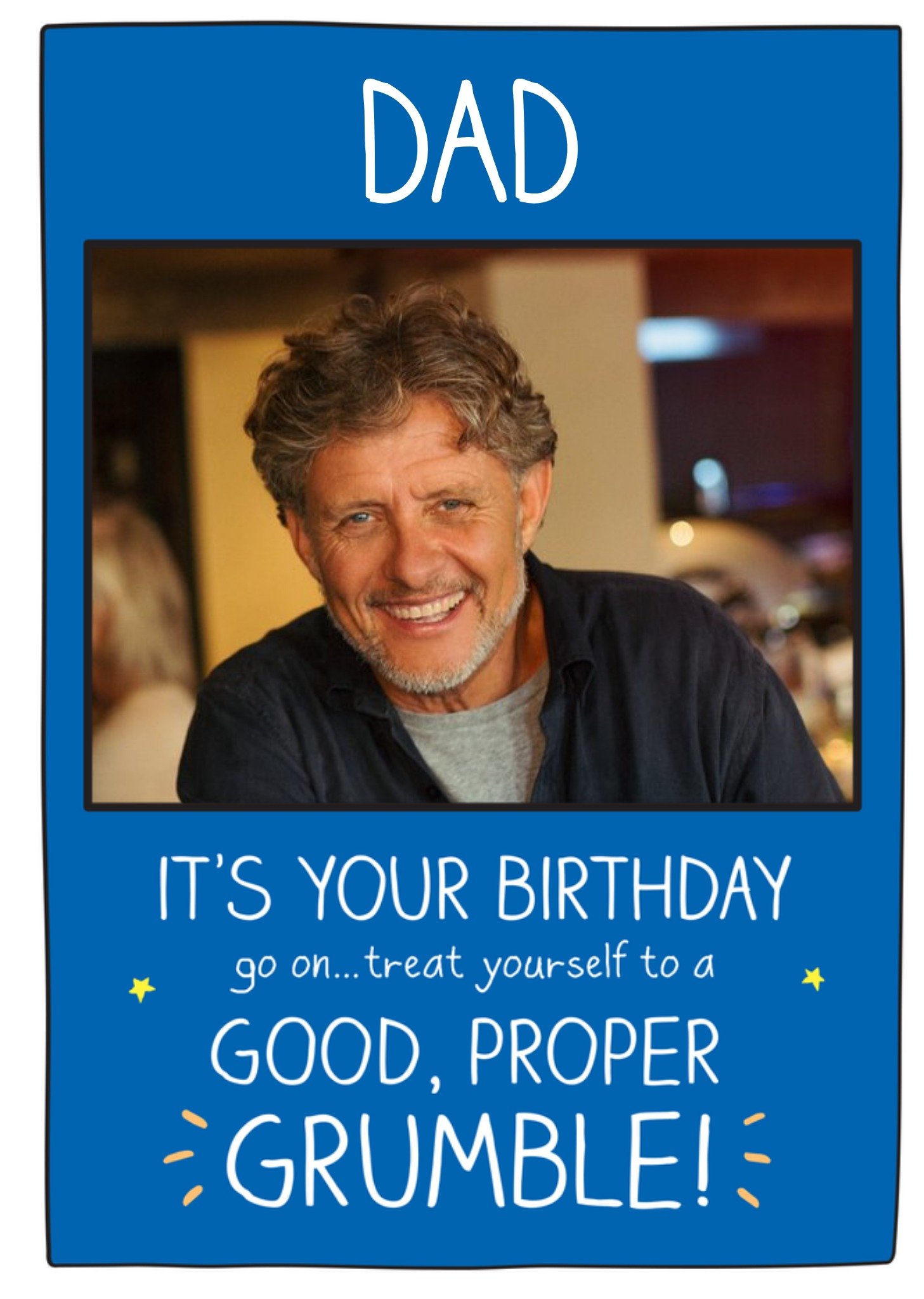 Happy Jackson Photo Upload Happy Birthday Card For Dad - Grumble
