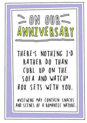 Go La La Humour Couple Border Funny Anniversary Card