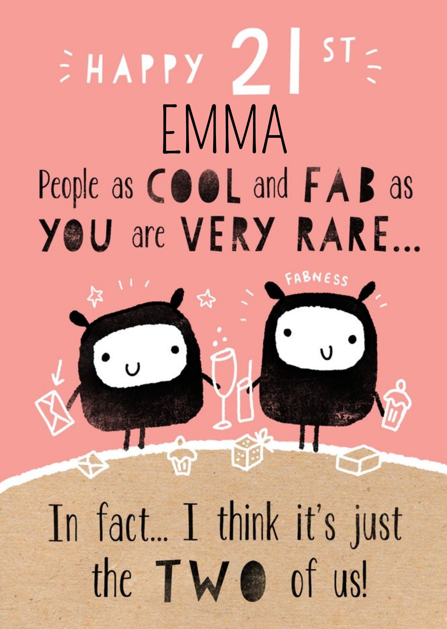 Moonpig People As Cool And Fab As You Are Very Rare Happy 21st Birthday Card