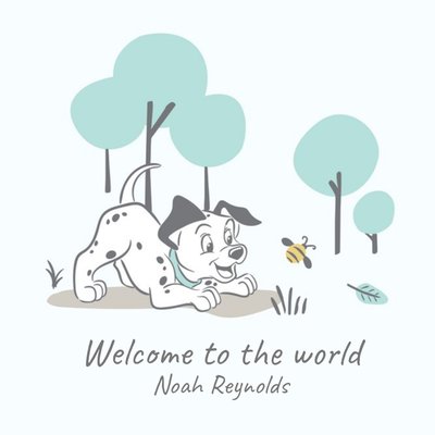 Disney Dalmatians Welcome To The World New Baby Boy Card