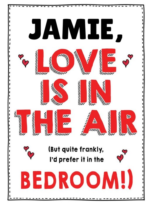 Jam and Toast Love Is In The Air Funny Valentines Day Card