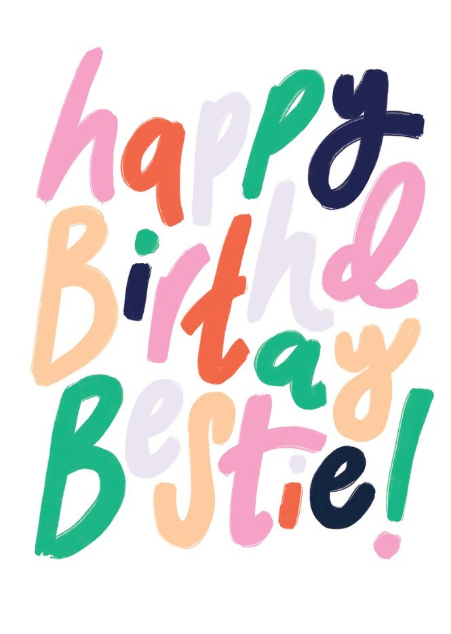 Other Chloe Turner Typography Bestie Birthday Card