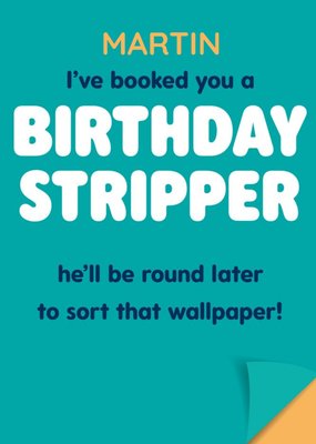 Typographical Funny Birthday Stripper Card