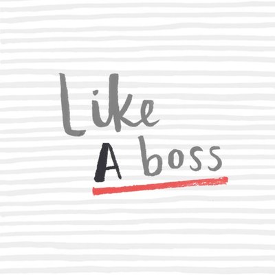 Striped Like A Boss Personalised Greetings Card