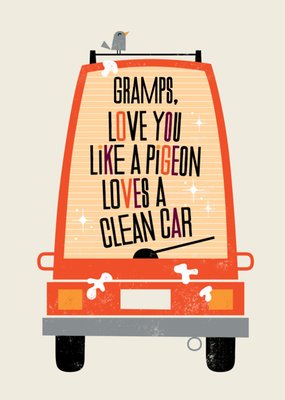 Kate Smith Co. Pigeon Loves a Clean Car Father's Day Card