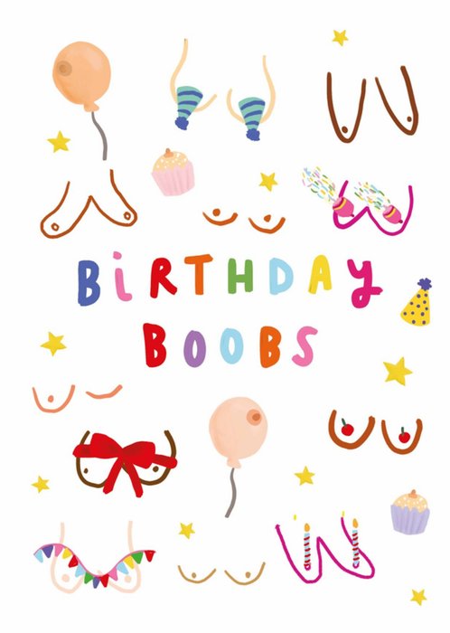 Scribbler Birthday Boobs Card