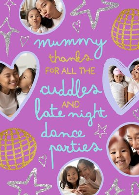 Cuddles & Dance Parties Photo Upload Mother's Day Card