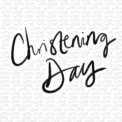 Christening Day Typographic Card