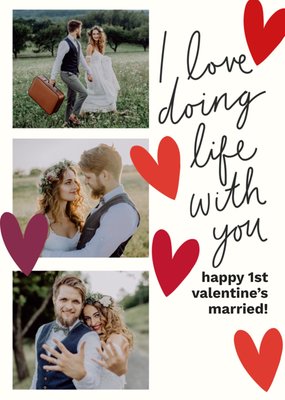 I Love Doing Life With You Photo Upload Valentine's Day Card