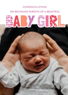 A Beautiful Baby Girl Photo Upload Card