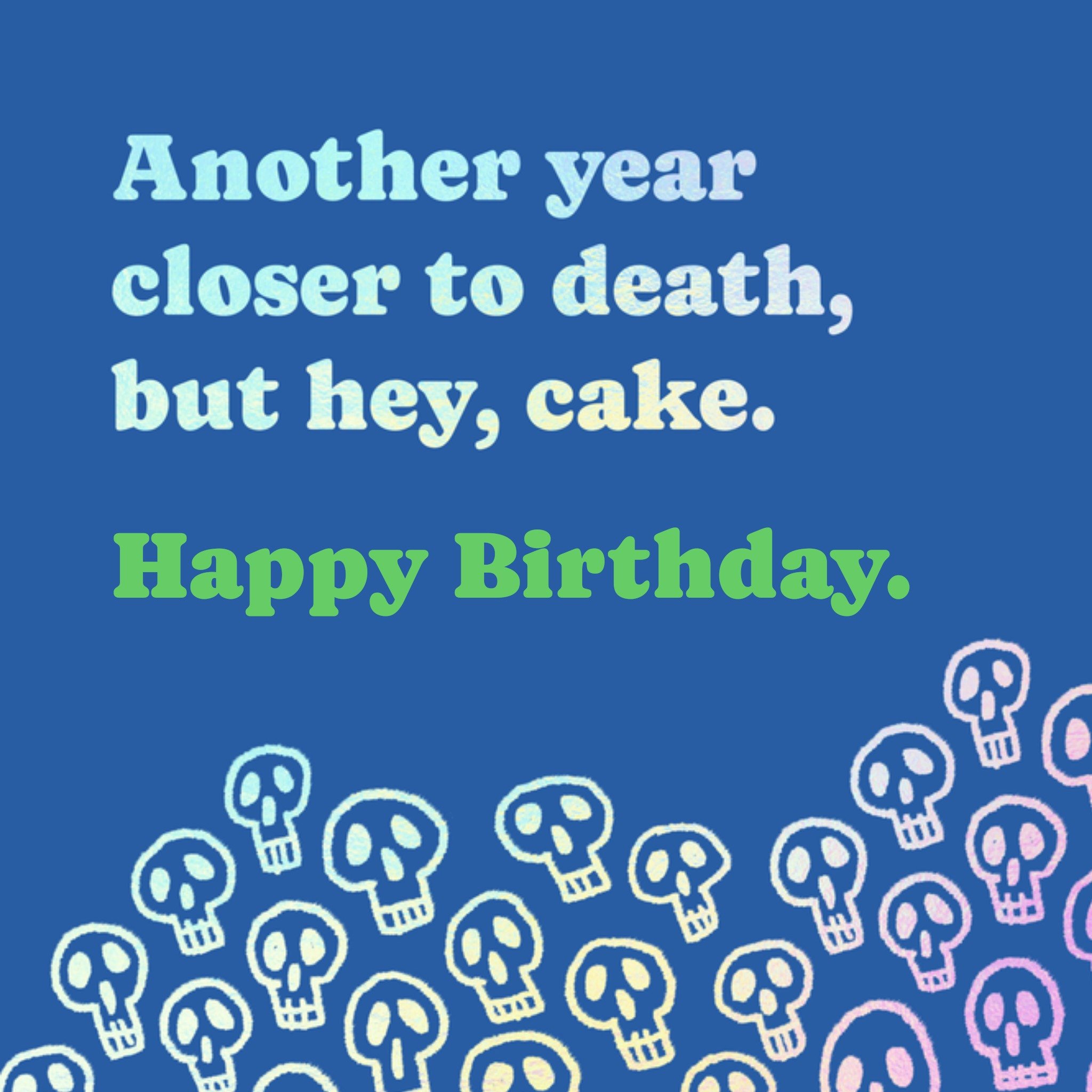 Moonpig Funny Skull Illustration Birthday Card