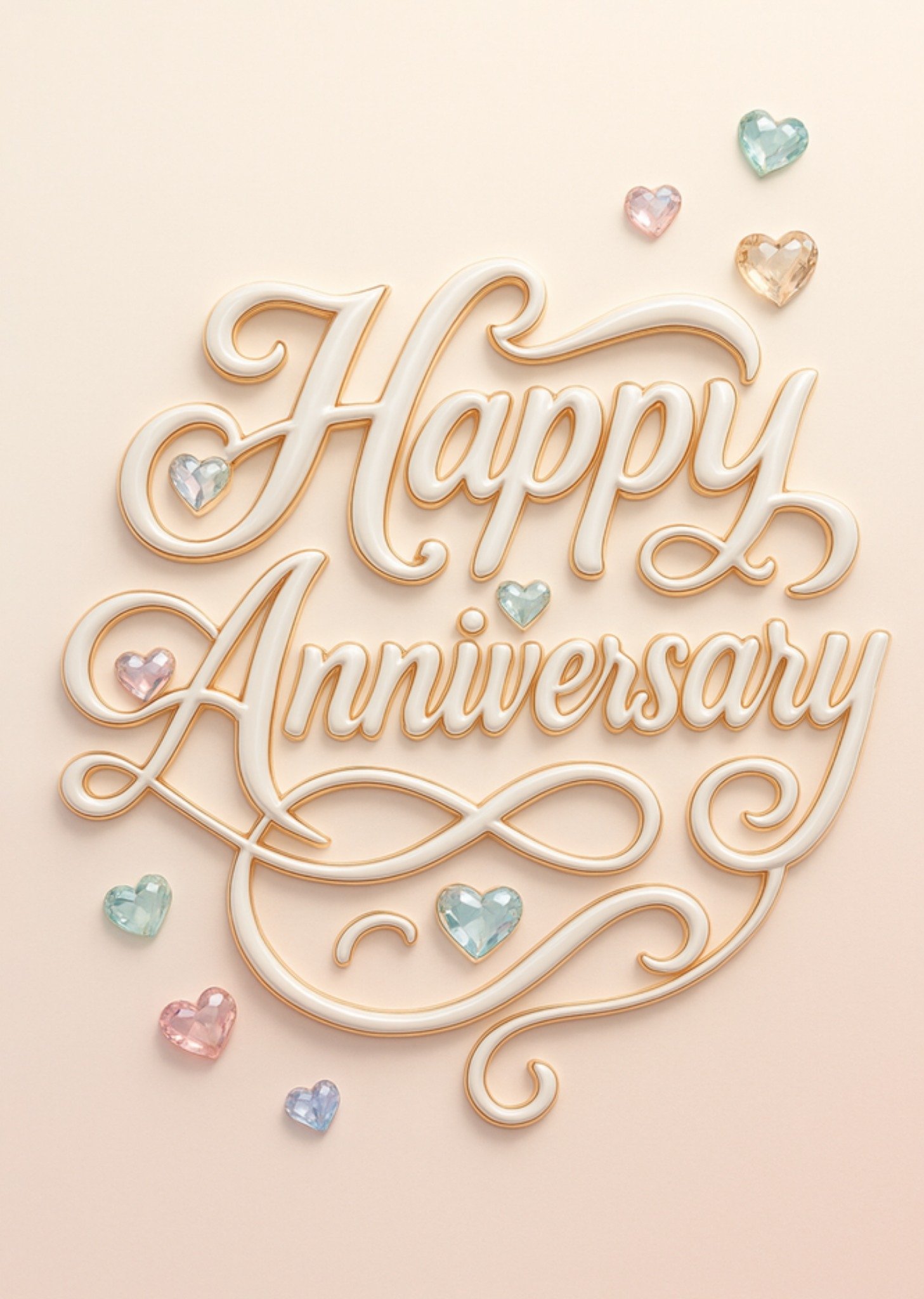 Moonpig Happy Anniversary Script Typography Anniversary Card