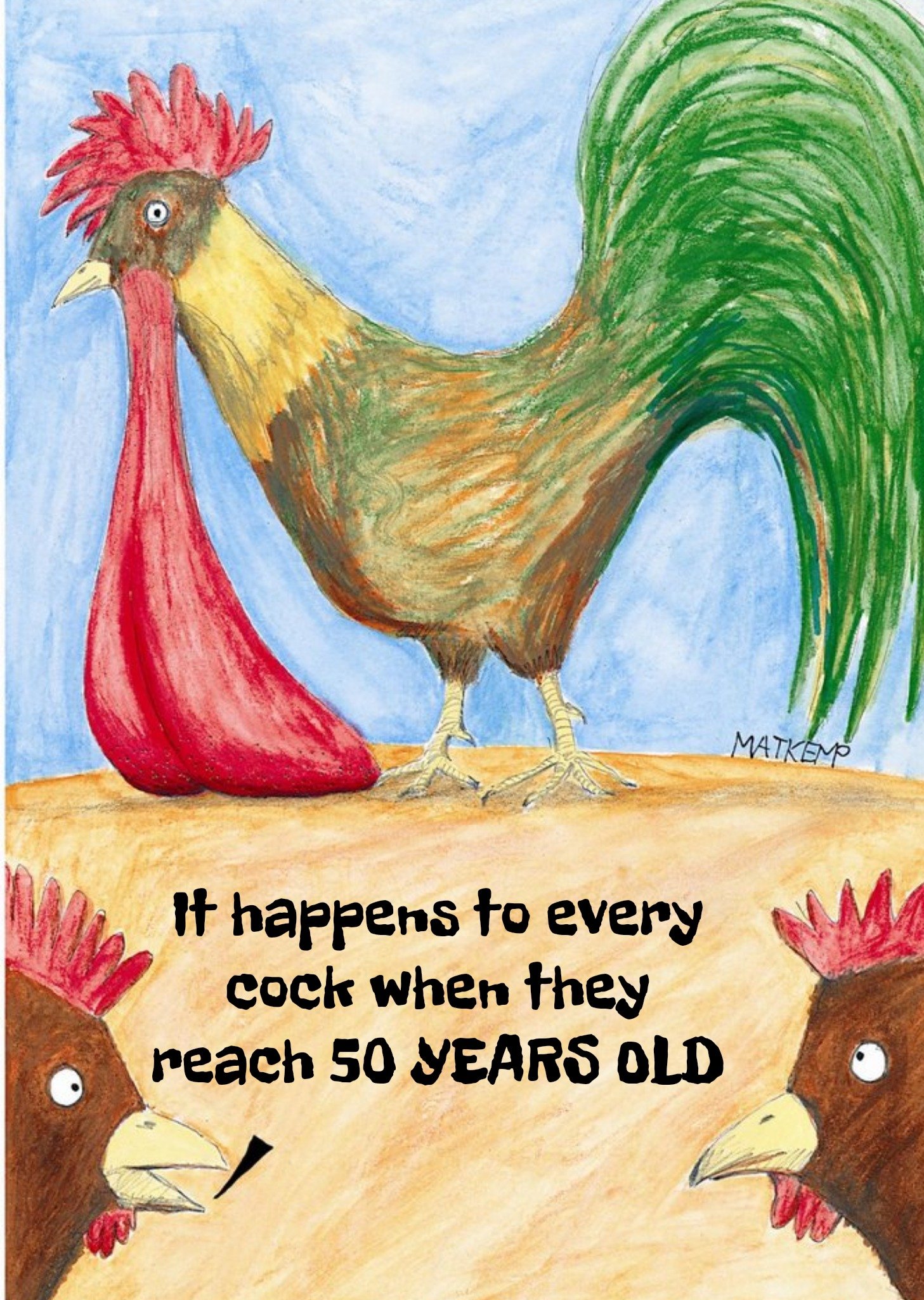 Moonpig It Happens To Us All Funny Personalised Happy 50th Birthday Card