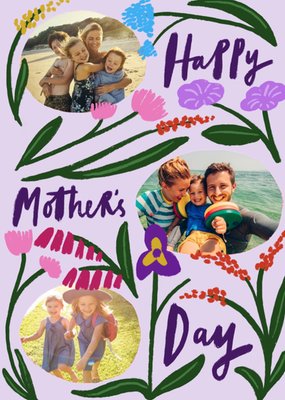Katy Welsh Cute Floral Happy Mother's Day Photo Upload Card