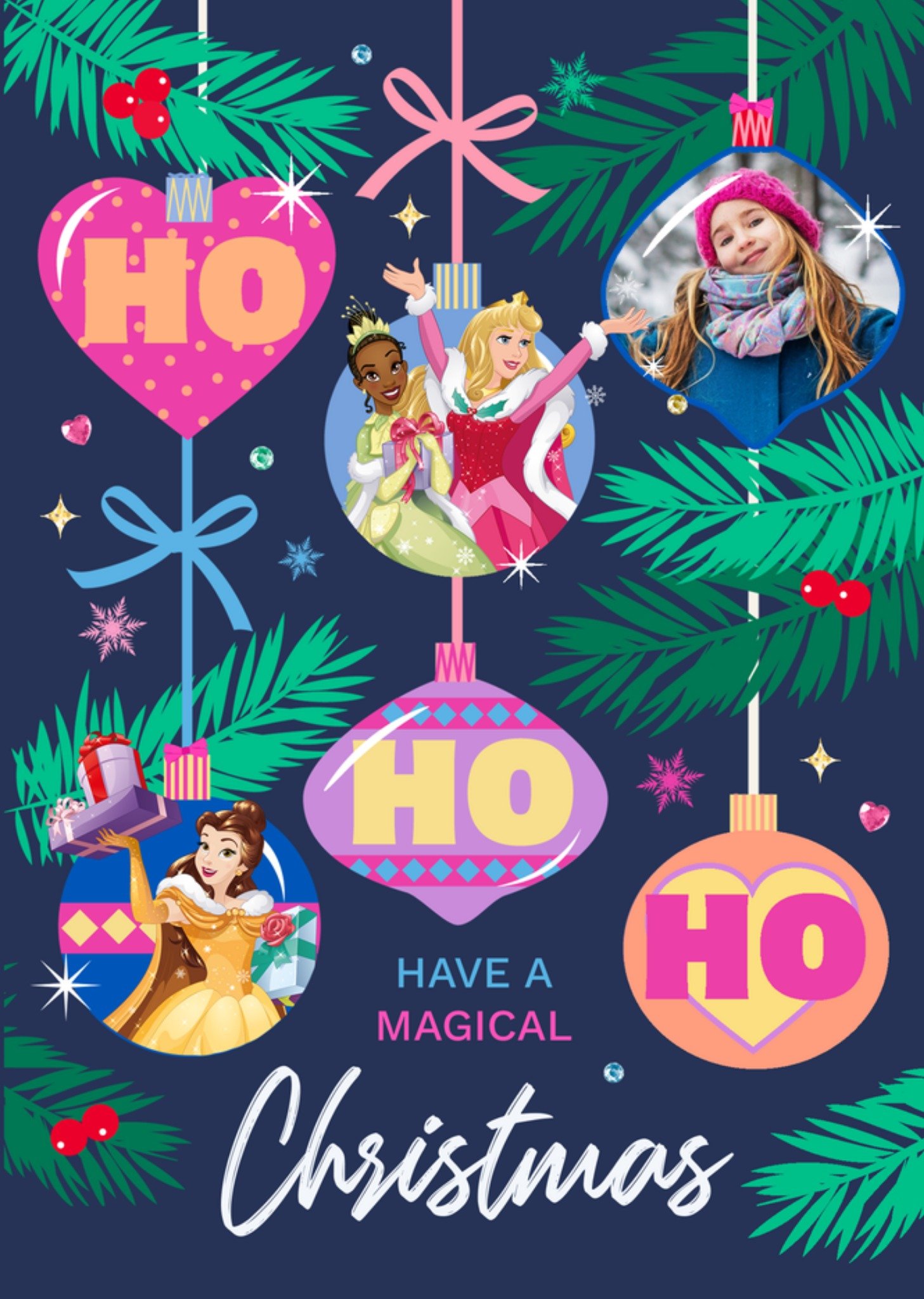 Disney Princesses Disney Princess Photo Upload Christmas Card