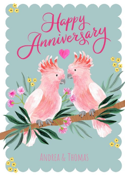 Okey Dokey Birds Sweet Anniversary Card