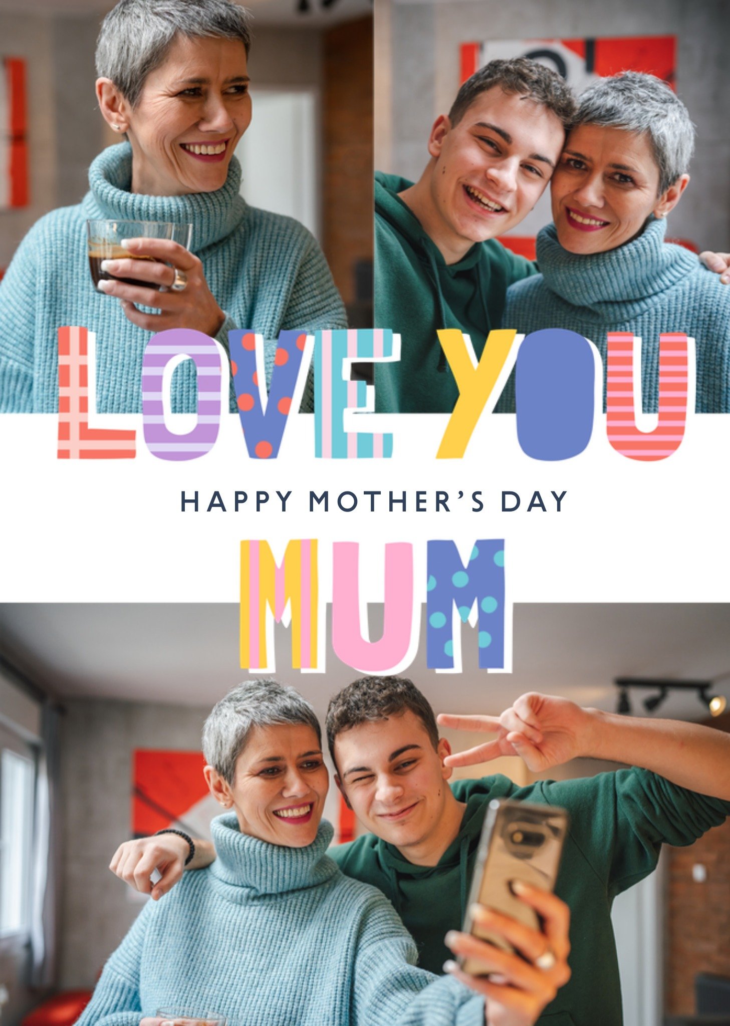 Moonpig Love You Mum Happy MotherâS Day Photo Upload Card