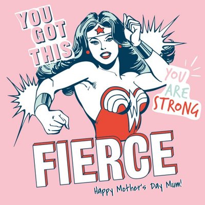 You Are Stong Fierce Wonder Woman Mother's Day Card