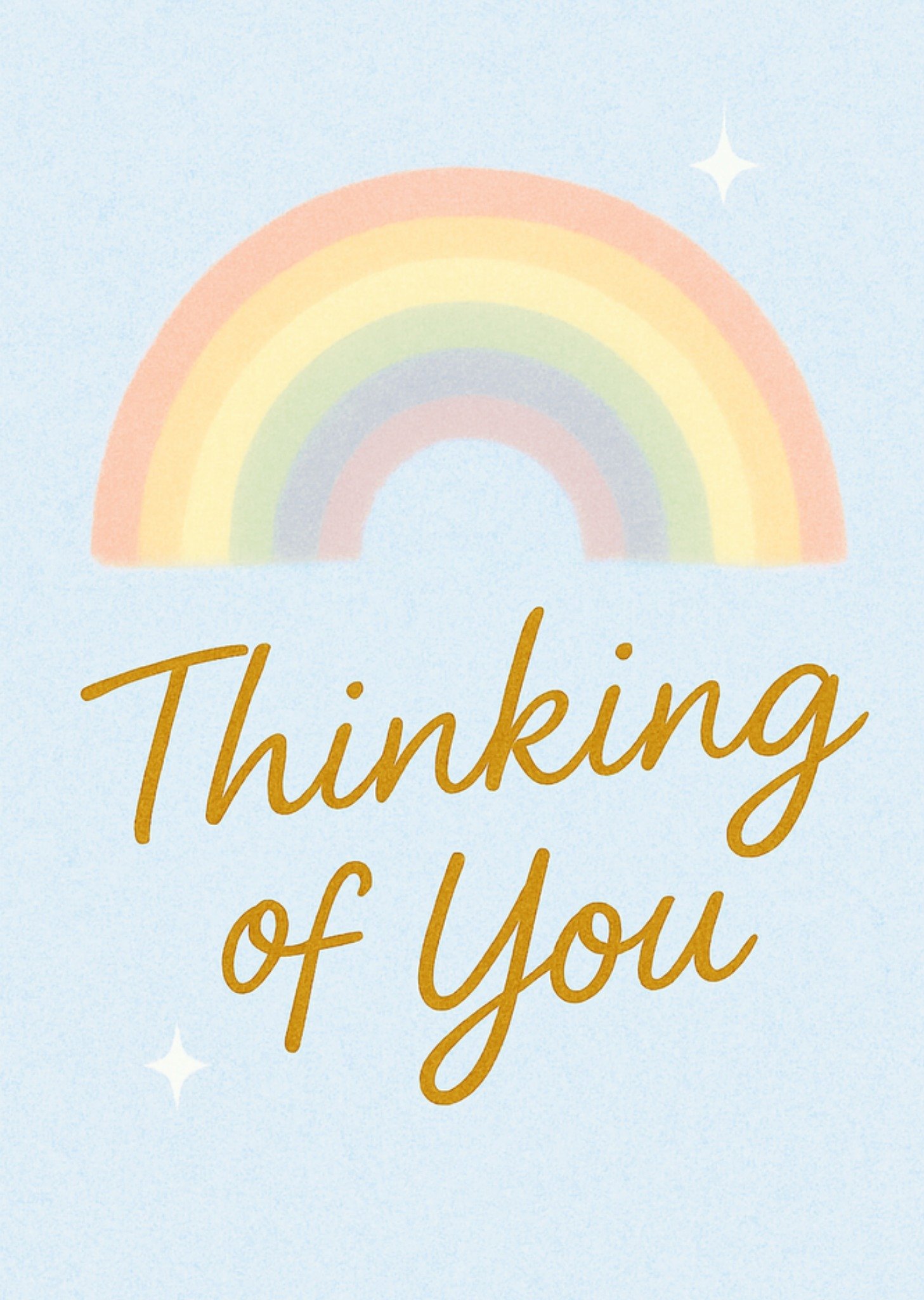 Moonpig Thinking Of You Pastel Rainbow Card
