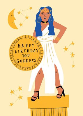 Lucy Maggie Happy birthday goddess card