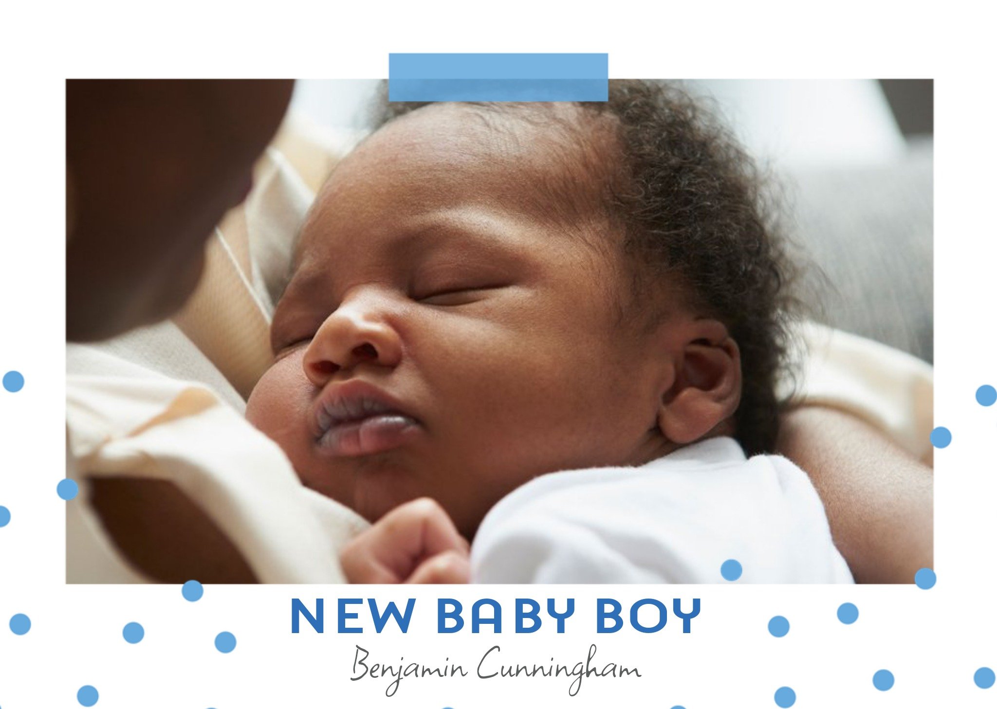 Moonpig Photo Upload Card - New Baby Boy