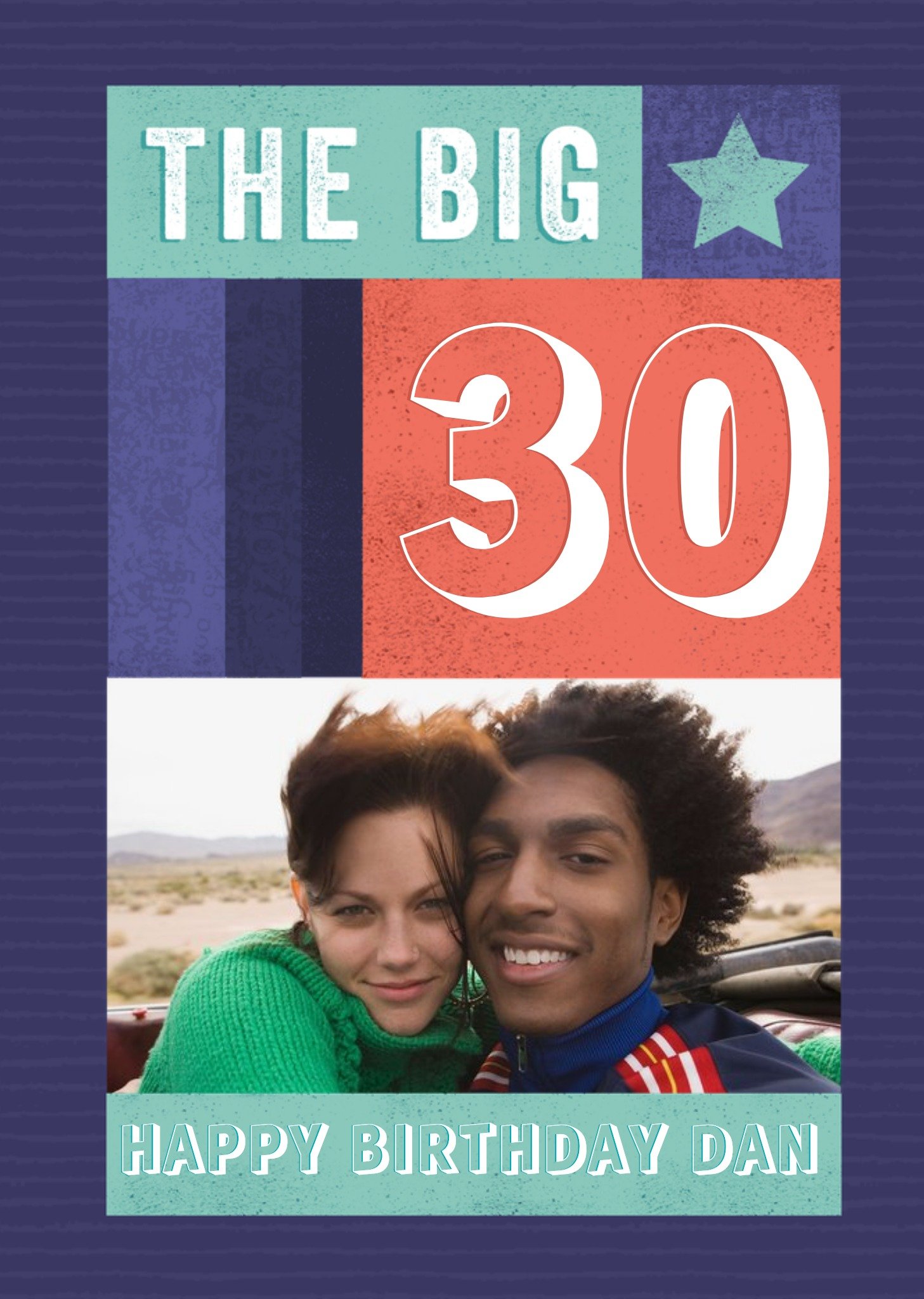 Moonpig The Big 30 Photo Upload Birthday Card