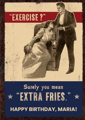 Extra Fries Funny Birthday Card