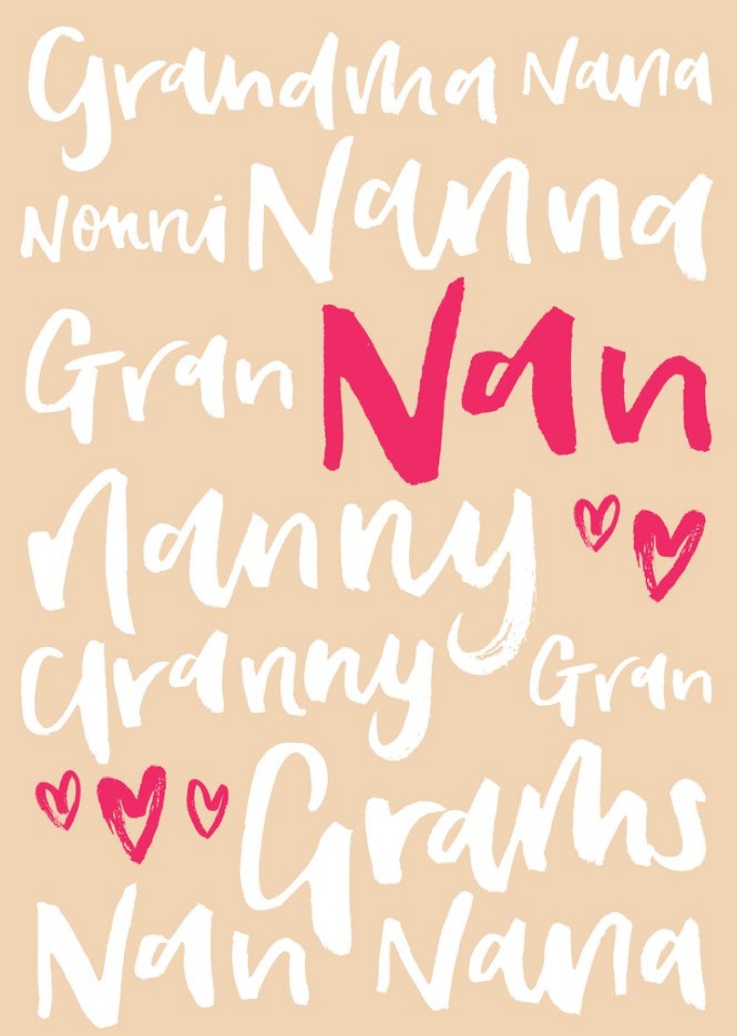 Moonpig Brush Script Grandma, Nana, Nan, Nanny, Grams Card