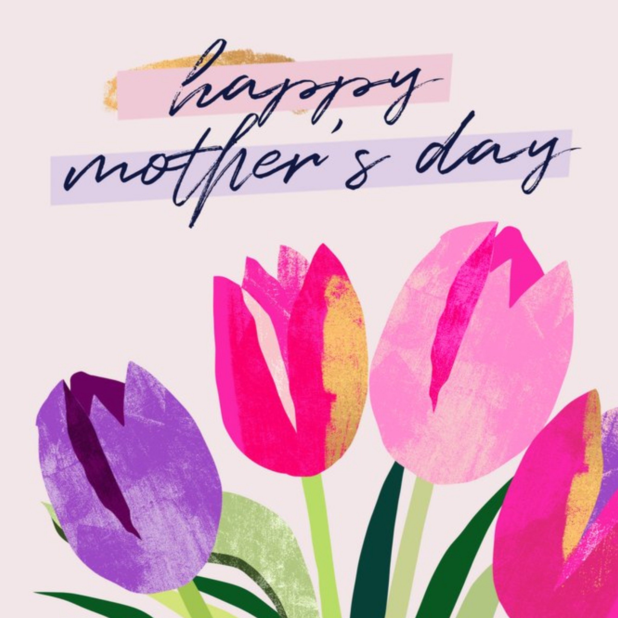 Moonpig Happy Mothers Day Colourful Tulip Card