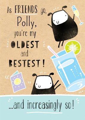 Deeply Sheeply oldest friend best friend Birthday Card