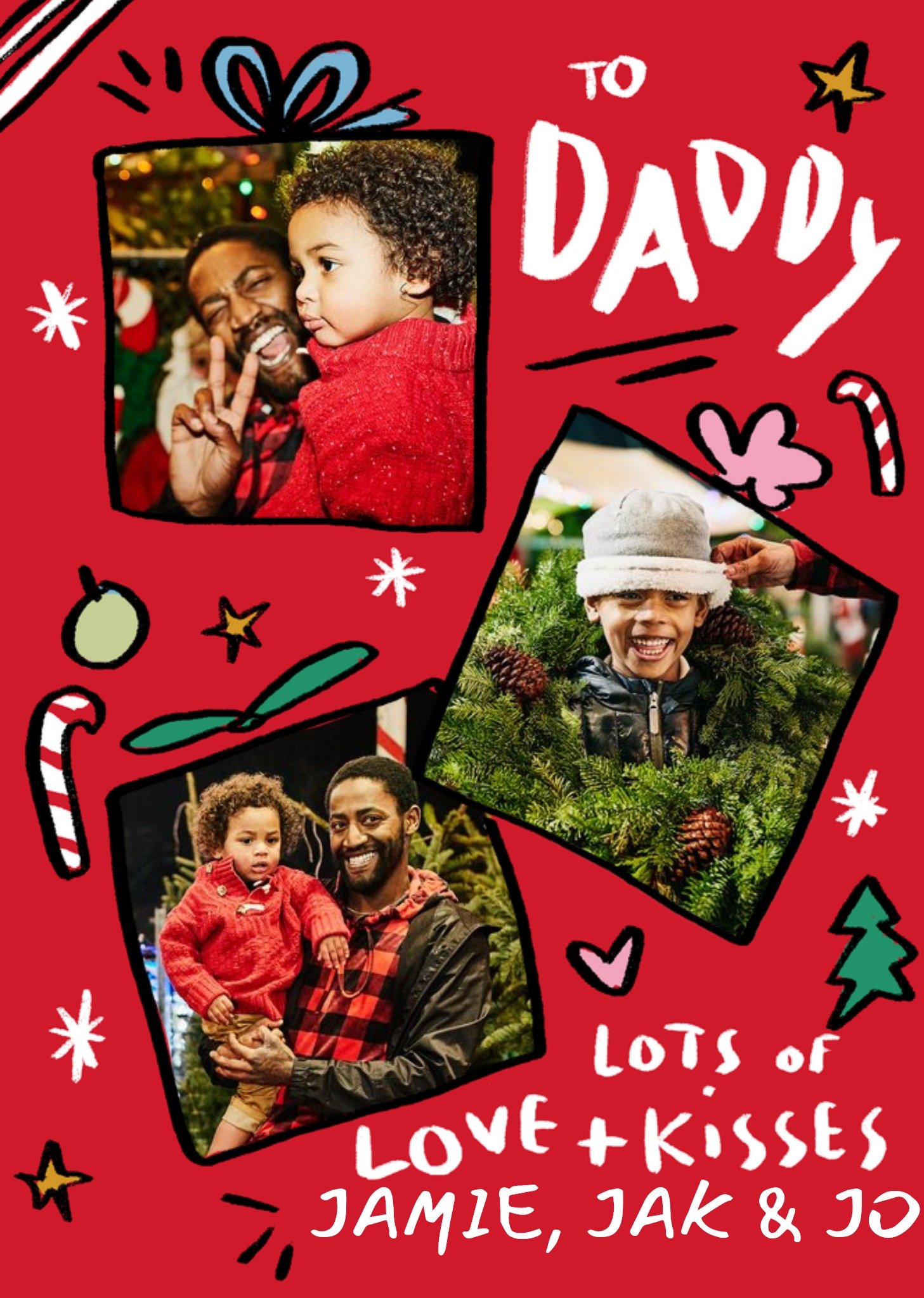 Moonpig Fun Christmas Illustration Photo Upload Daddy Christmas Card
