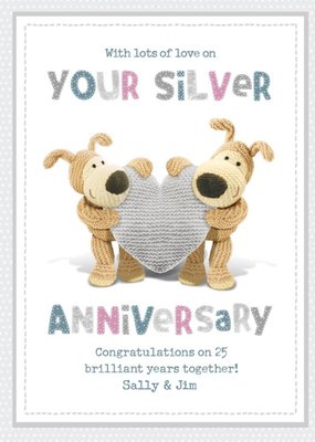 Boofle cute sentimental Boofle 25th Silver Anniversary card