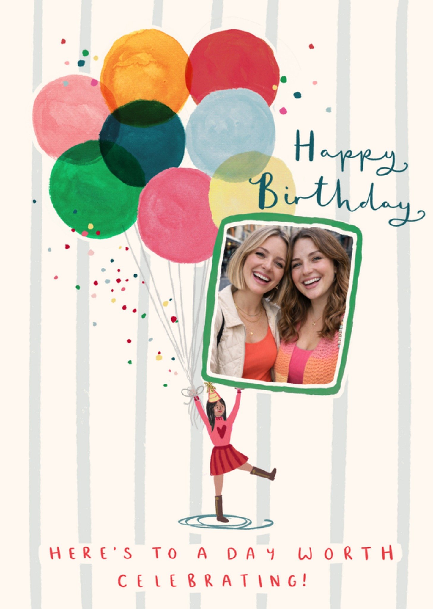 Moonpig Here's To A Day Worth Celebrating Photo Upload Birthday Card